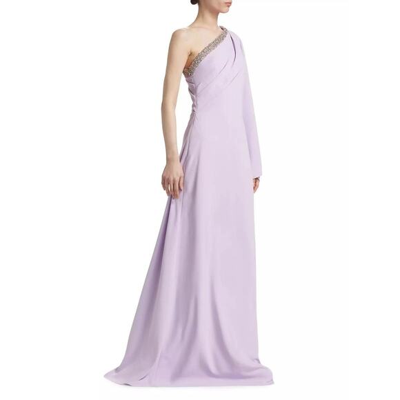 REEM ACRA
Embellished One-Shoulder Crepe Gown. Size 10 - Picture 3 of 13